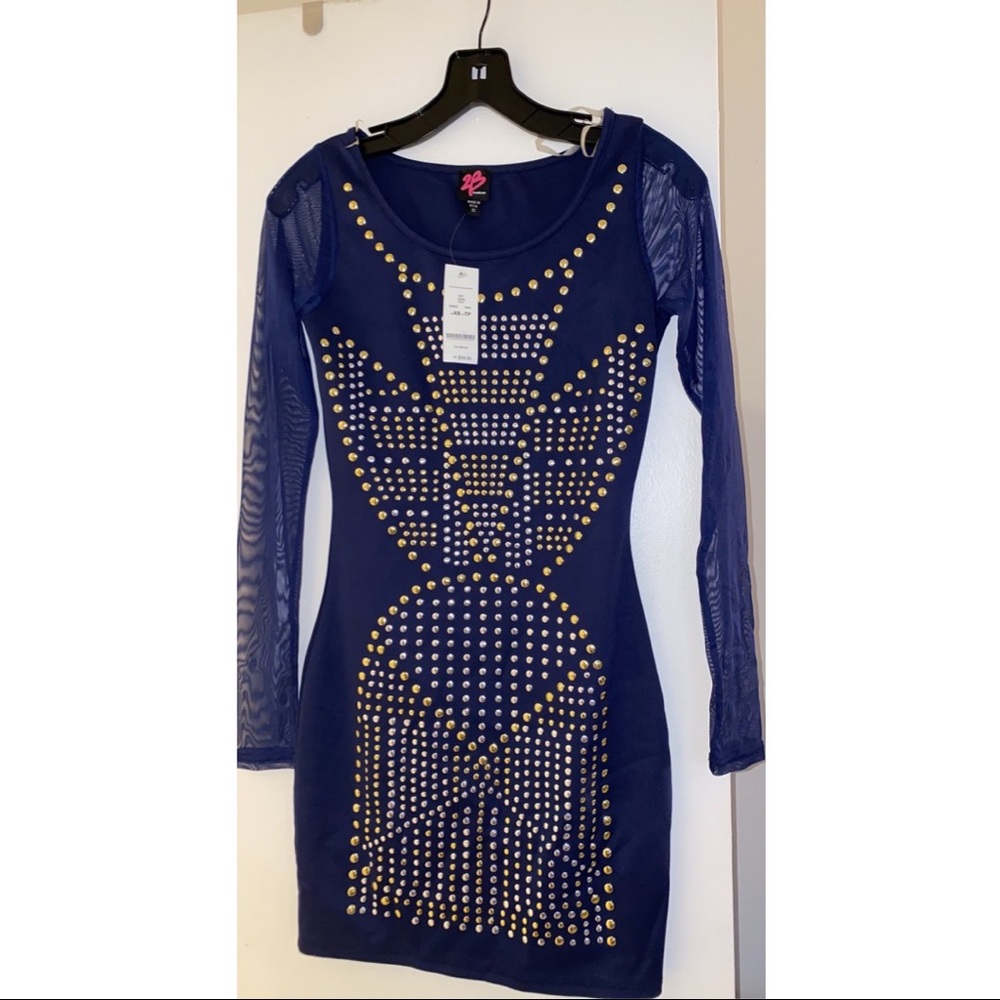 Blue sexy dress